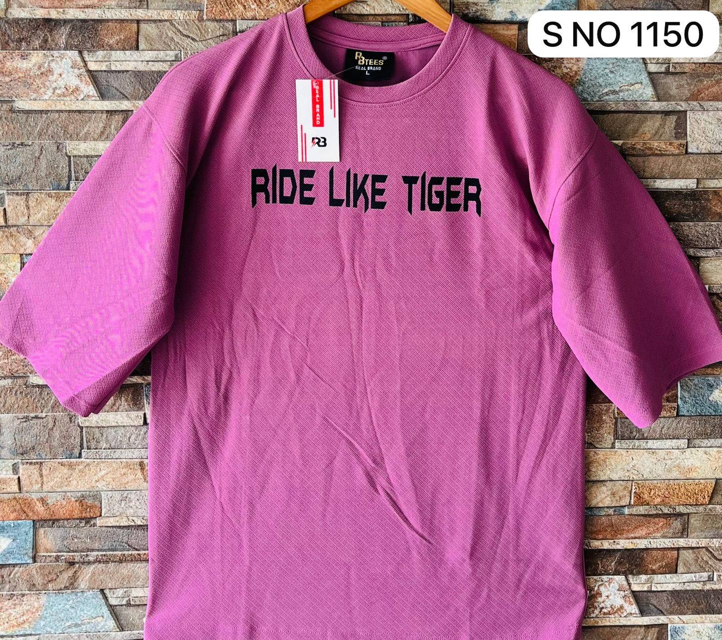 Down shoulder Ride Like Tiger Tshirt..