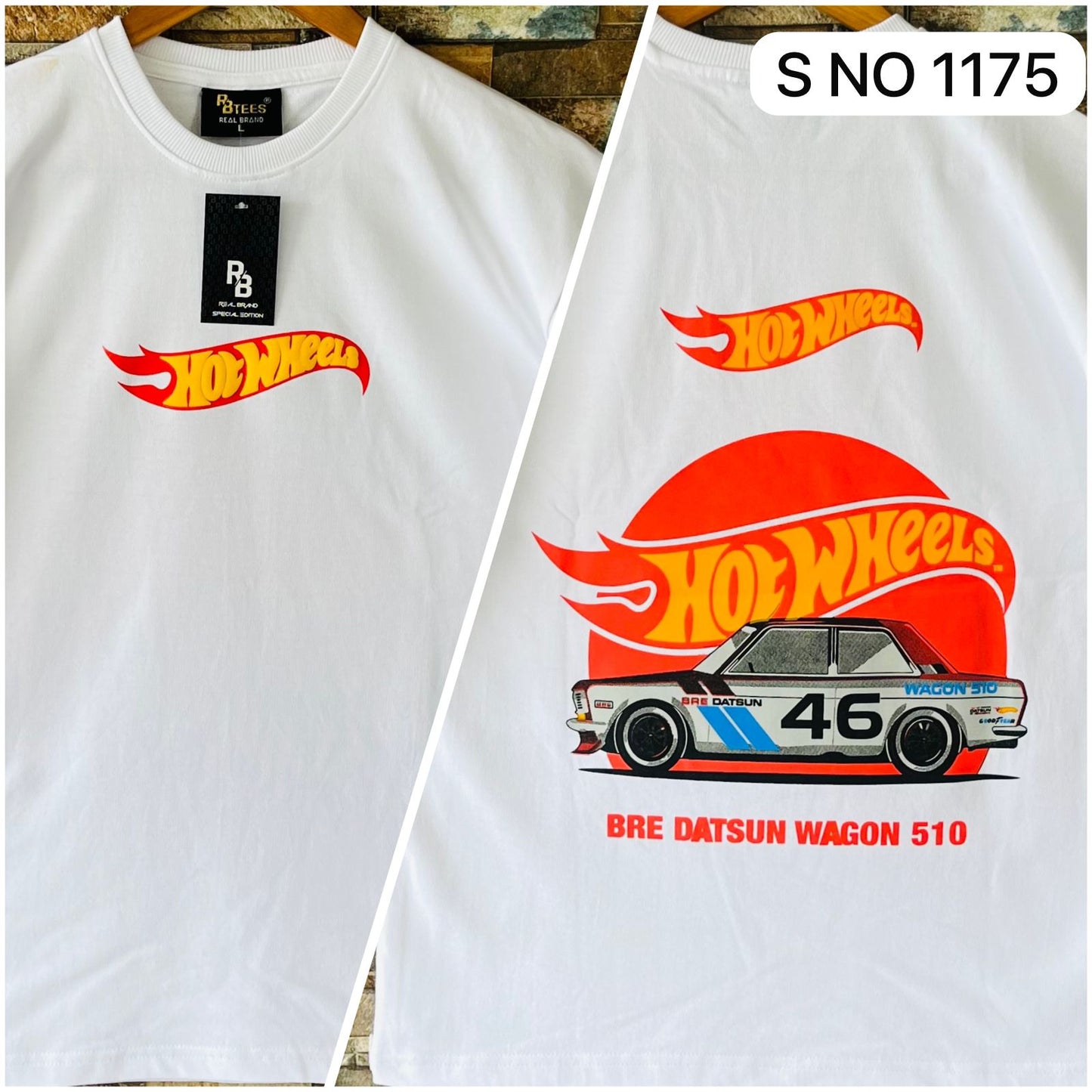 Down shoulder Hot Wheels Printed Tshirt