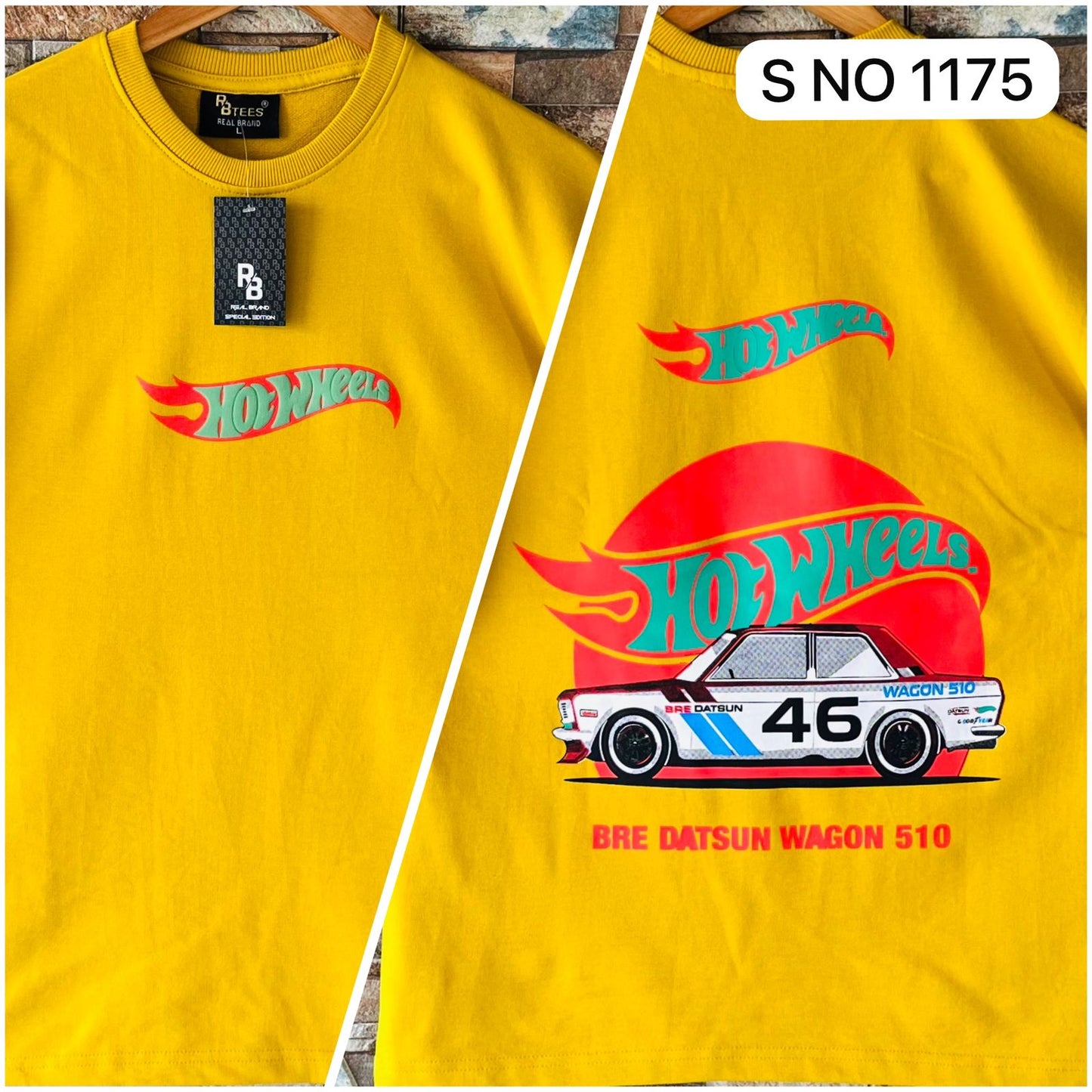 Down shoulder Hot Wheels Printed Tshirt