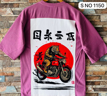 Down shoulder Ride Like Tiger Tshirt..