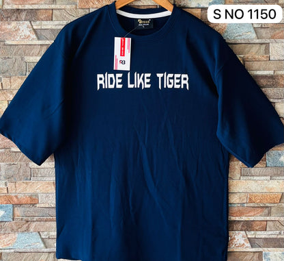 Down shoulder Ride Like Tiger Tshirt..