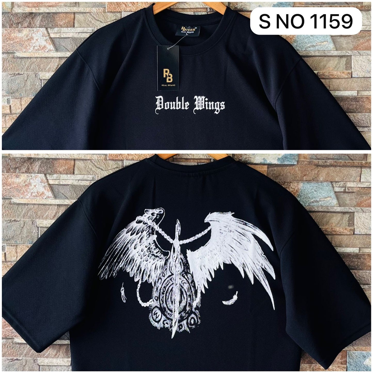 Down shoulder printed Tshirt...