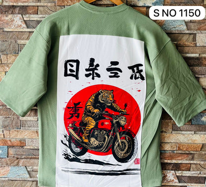 Down shoulder Ride Like Tiger Tshirt...