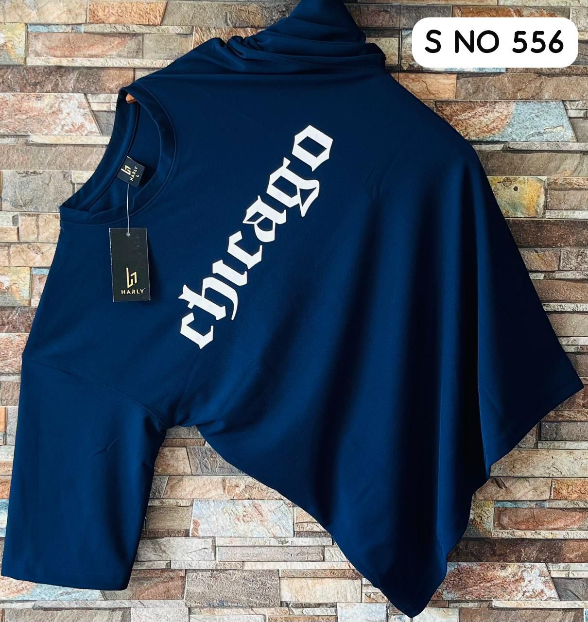 Downshoulder printed T-shirt Chicago