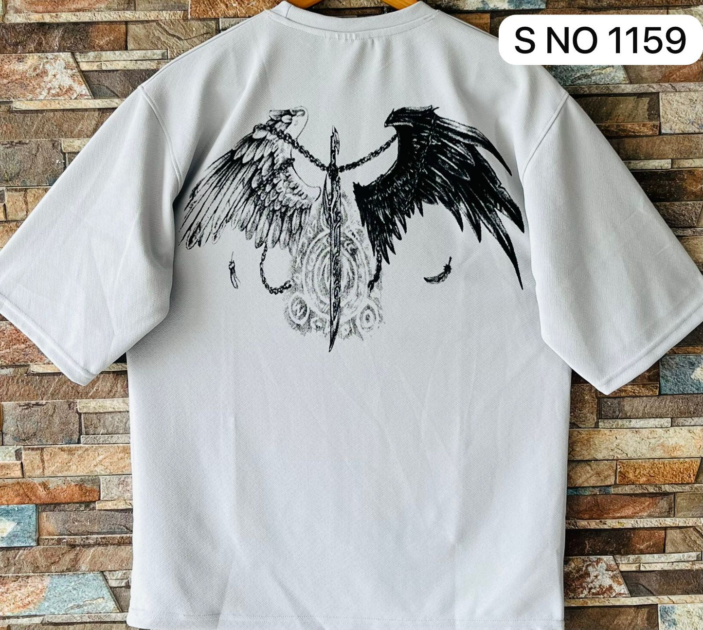 Down shoulder printed Tshirt...