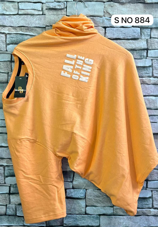 Down Shoulder Fail Of The King printed Tshirt