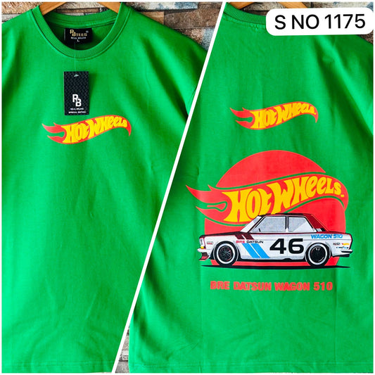 Down shoulder Hot Wheels Printed Tshirt