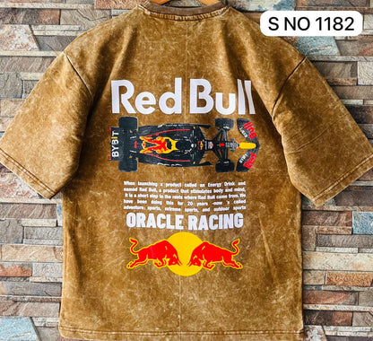 COTTON DOWN SHOULDER RED BULL TSHIRT...