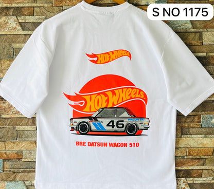 Down shoulder Hot Wheels Printed Tshirt