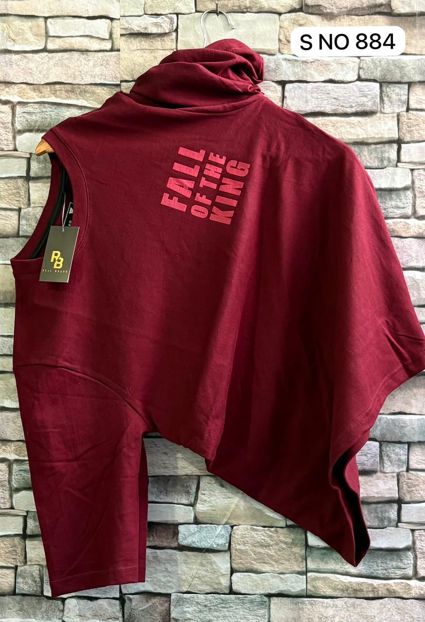 Down Shoulder Fail Of The King printed Tshirt