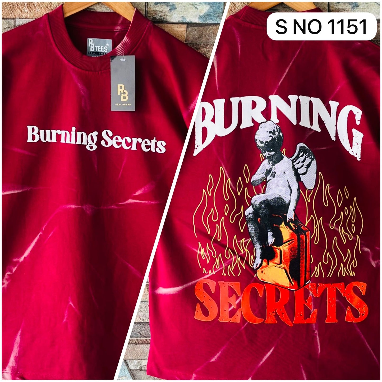 Down shoulder Back printed Tshirt...