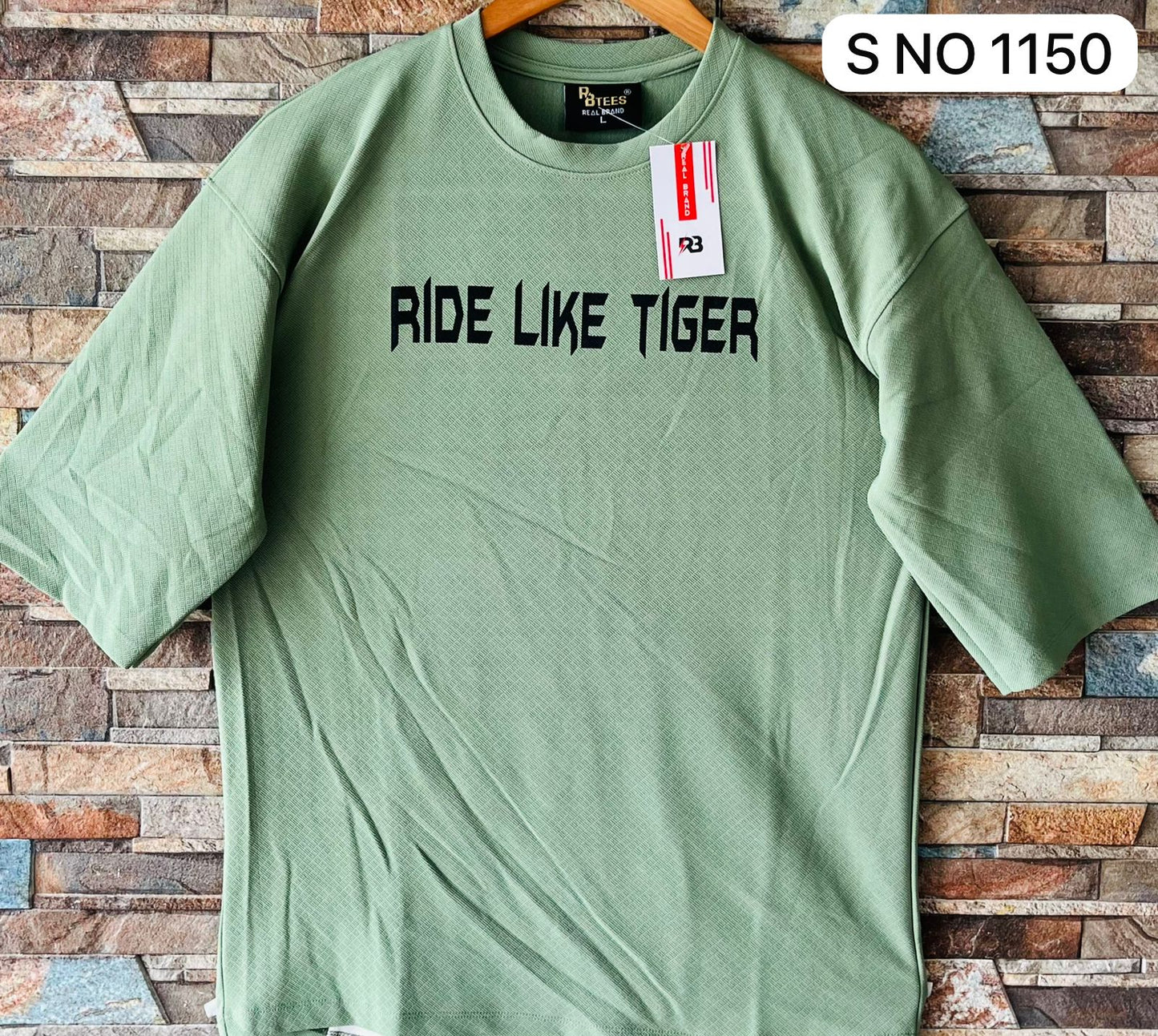 Down shoulder Ride Like Tiger Tshirt...