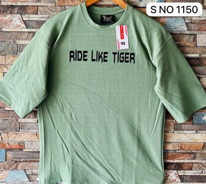 Down shoulder Ride Like Tiger Tshirt...