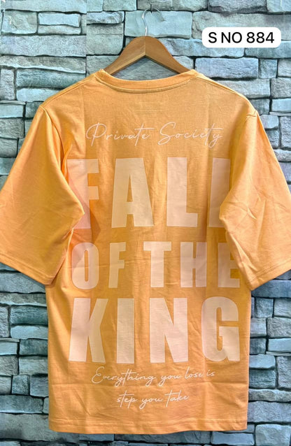 Down Shoulder Fail Of The King printed Tshirt