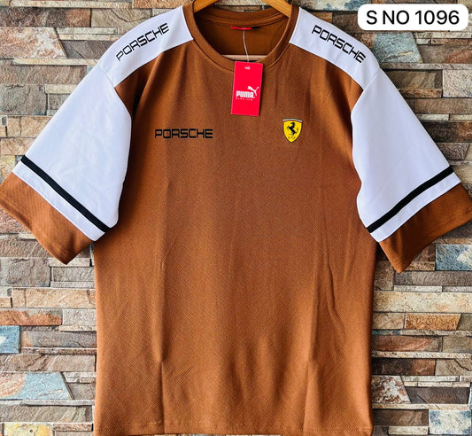 Down shoulder PORSCHE printed Tshirt...