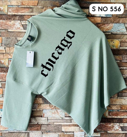Downshoulder printed T-shirt Chicago