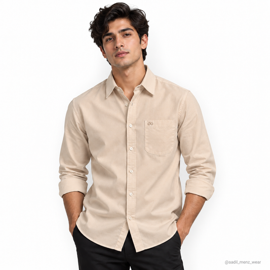 TFO Oxford Plain Mill Finish Shirt - Beige