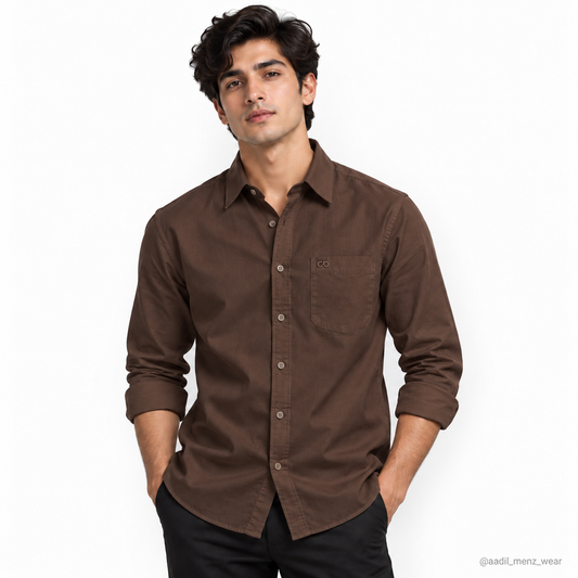 TFO Oxford Plain Mill Finish Shirt - Brown