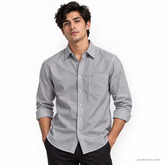 TFO Oxford Plain Mill Finish Shirt - Grey