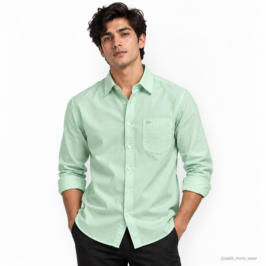 TFO Oxford Plain Mill Finish Shirt - Mint Green