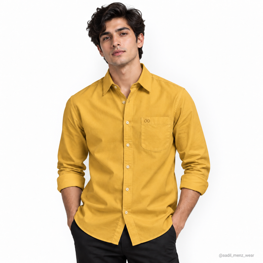 TFO Oxford Plain Mill Finish Shirt - Mustard