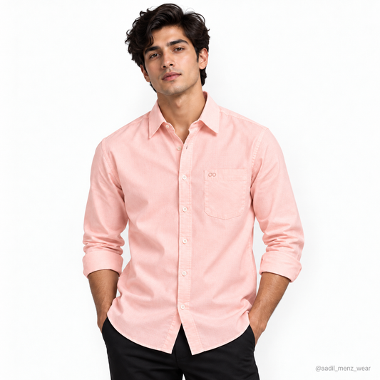 TFO Oxford Plain Mill Finish Shirt - Peach