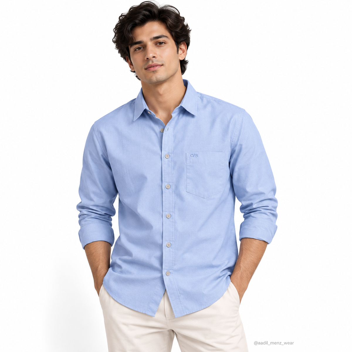TFO Oxford Plain Mill Finish Shirt - Sky Blue